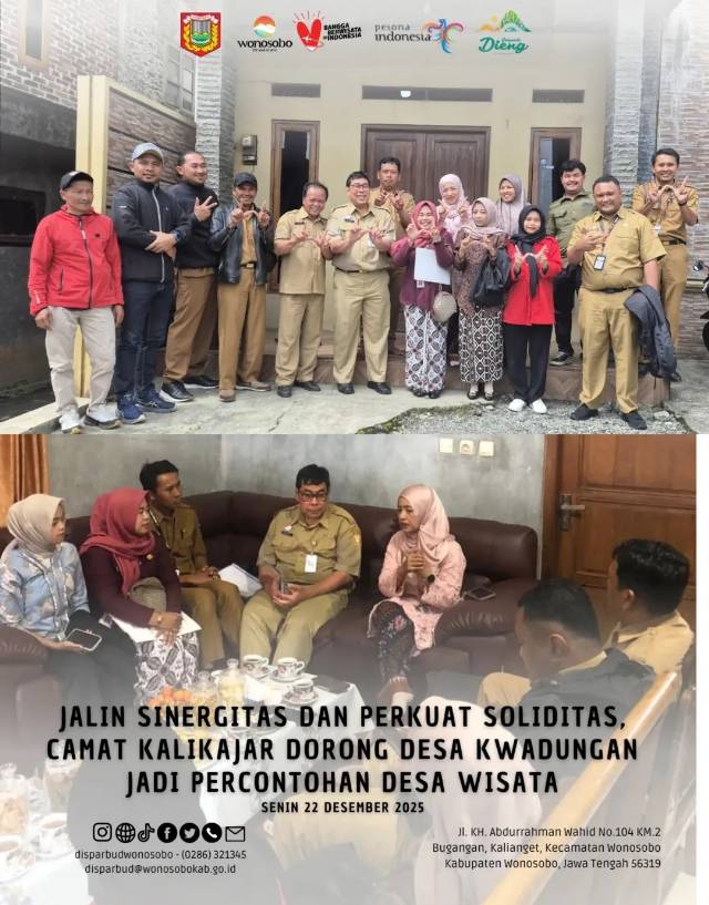 JALIN SINERGITAS DAN PERKUAT SOLIDARITAS, CAMAT KALIKAJAR DORONG DESA KWADUNGAN JADI PERCONTOHAN DESA WISATA